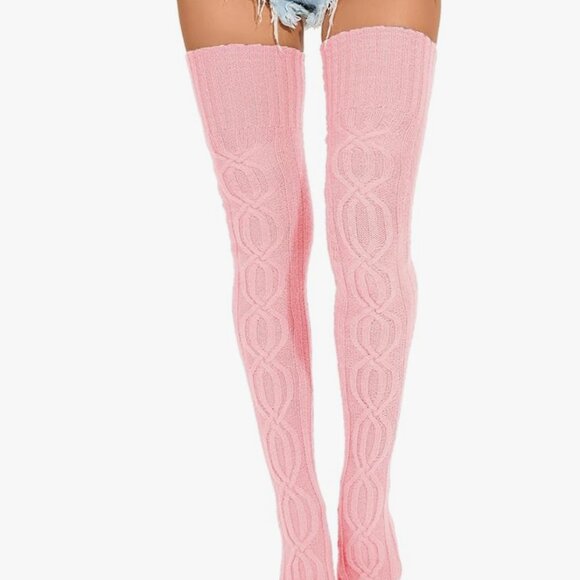 Thigh High Knitted Winter Boot Socks - Picture 5 of 6